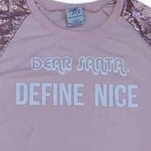 💞3 for $20💞Dear Santa Made Right Pink Sequin Sweatshirt Size L